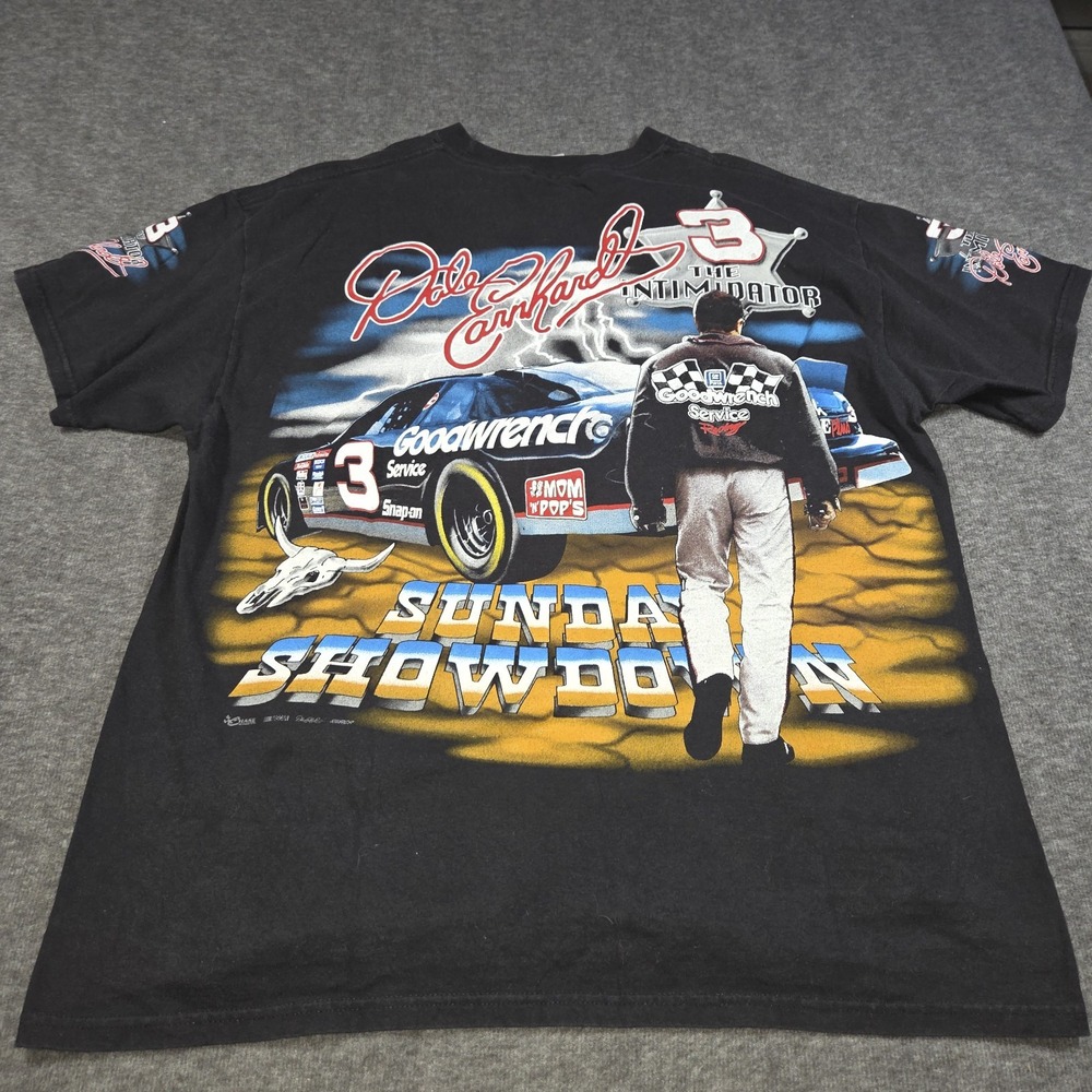 90's Chase Dale Earnhardt 700 Charging Horses T-Shirt Vintage AOP Size XL - Picture 3 of 11